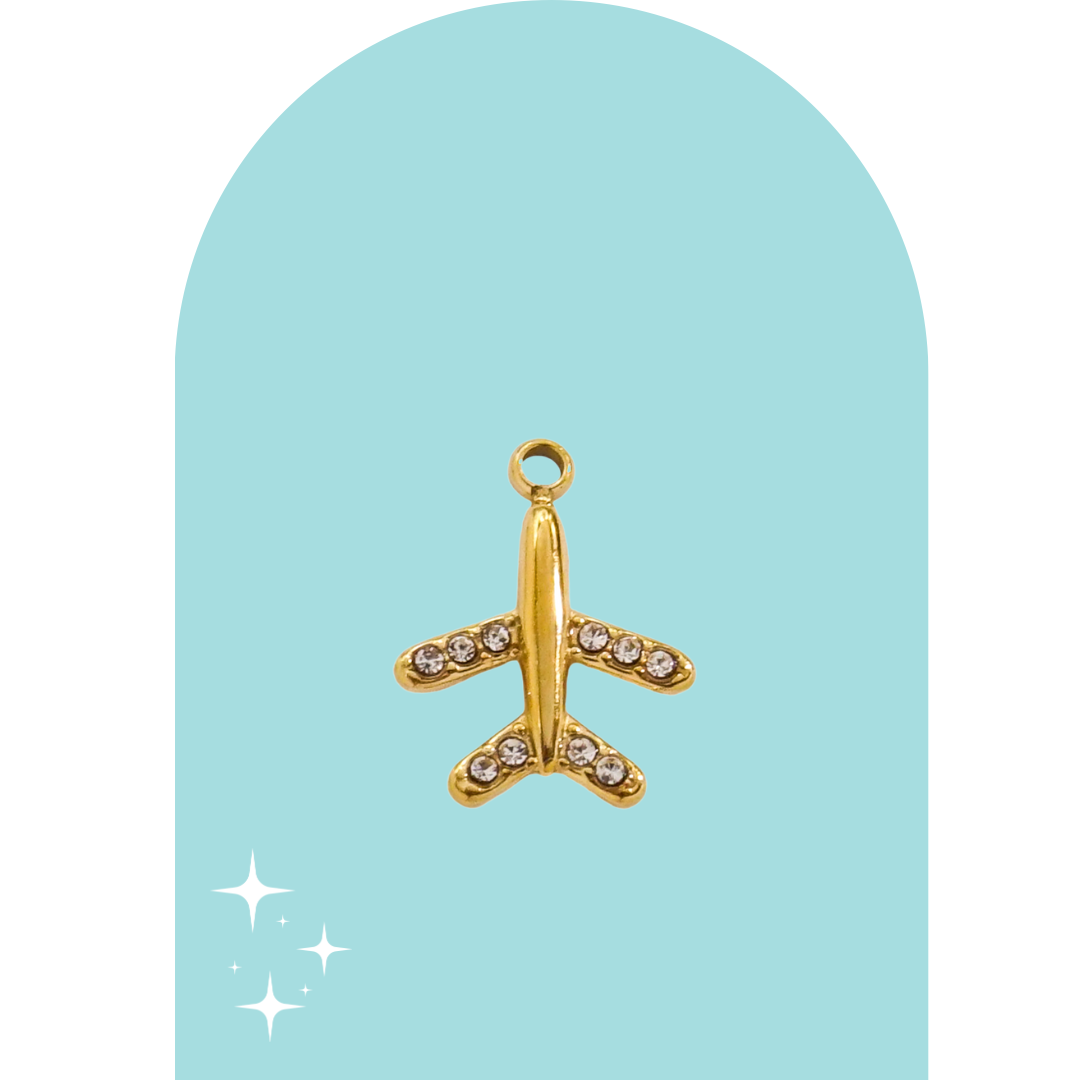 Stainless Steel Airplane Charm