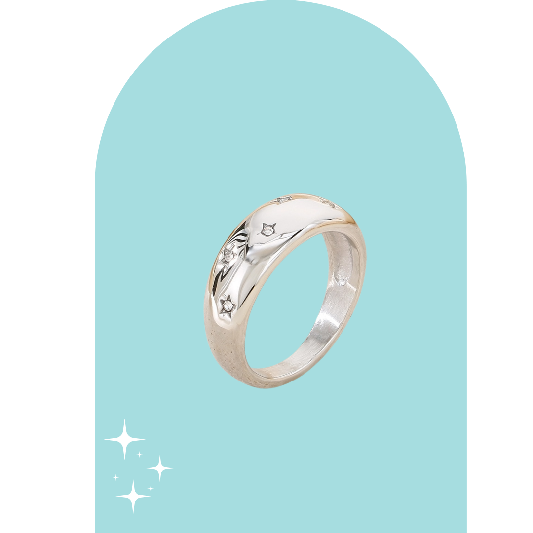 Stainless Steel Constellation Ring