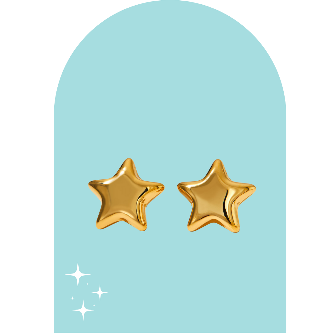 Stainless Steel Star Earrings