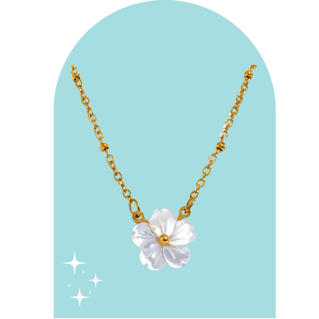 Stainless Steel Flower Necklace