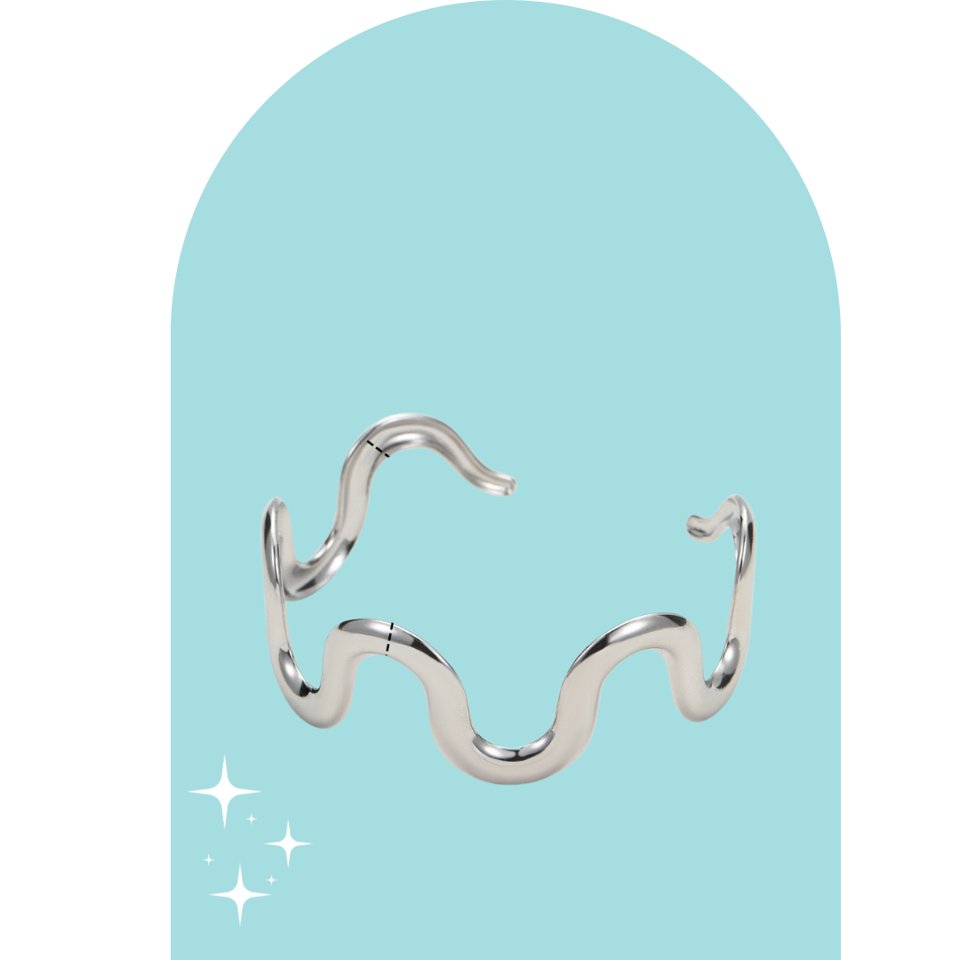 Stainless Steel Wave Cuff
