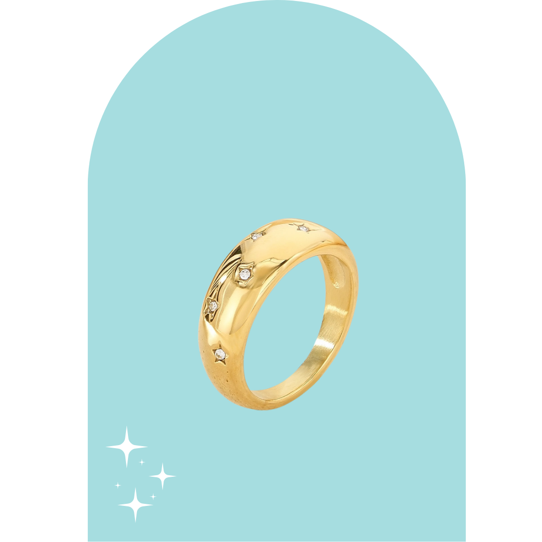 Stainless Steel Constellation Ring