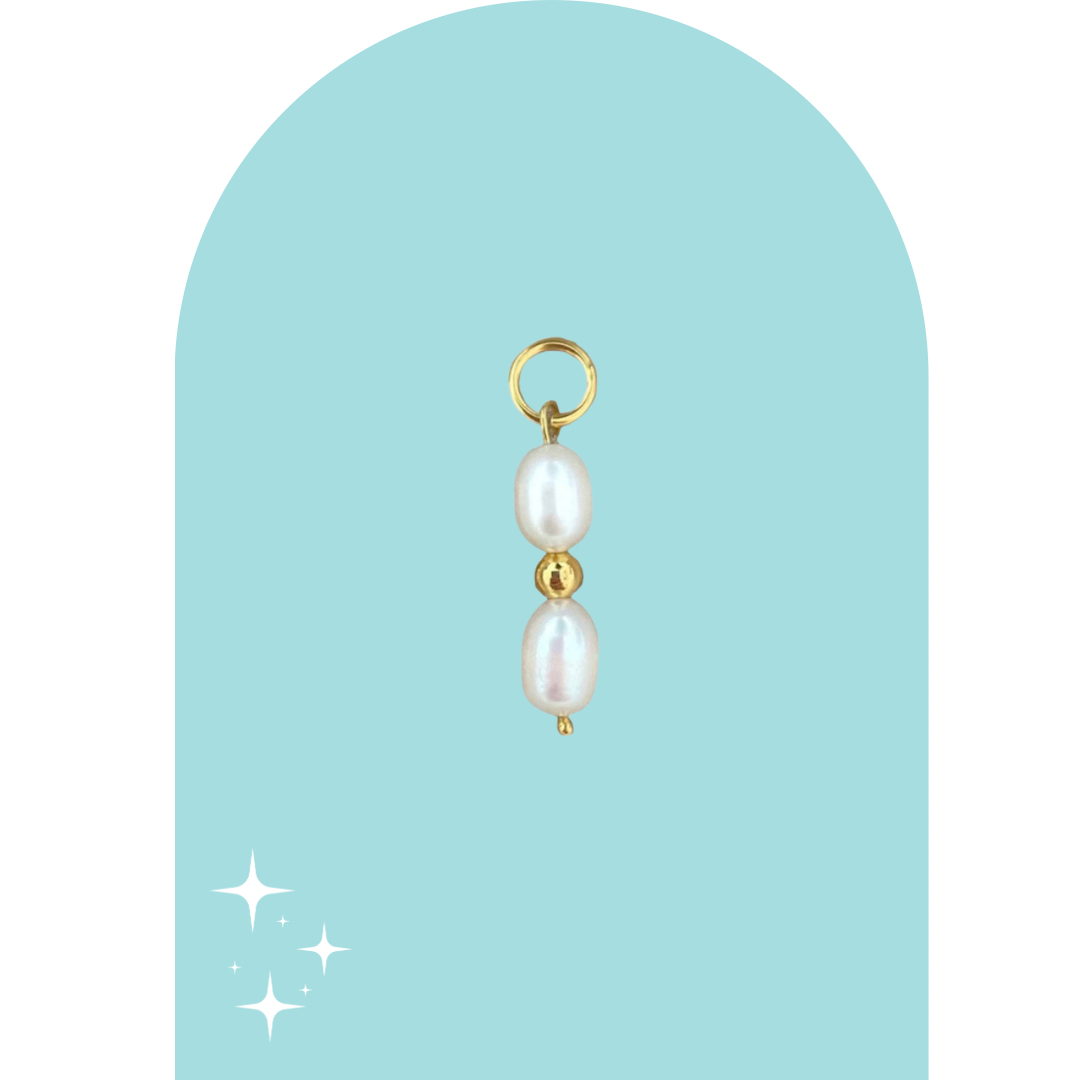 Stainless Steel Pearl Charm