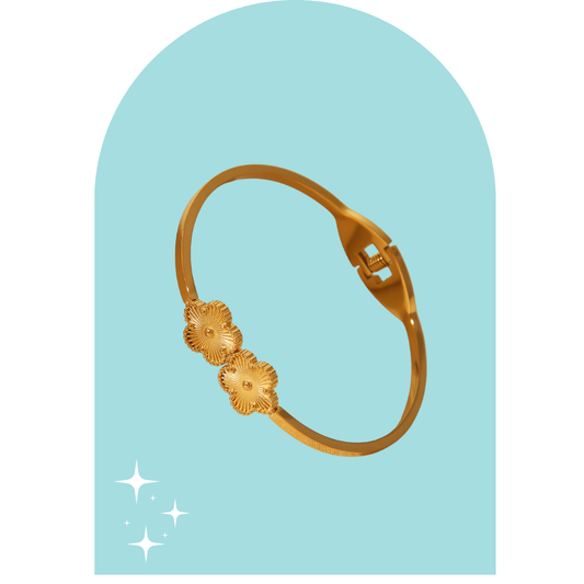 Stainless Steel Flora Bangle
