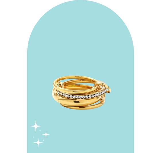 Stainless Steel Silver Orbit ring