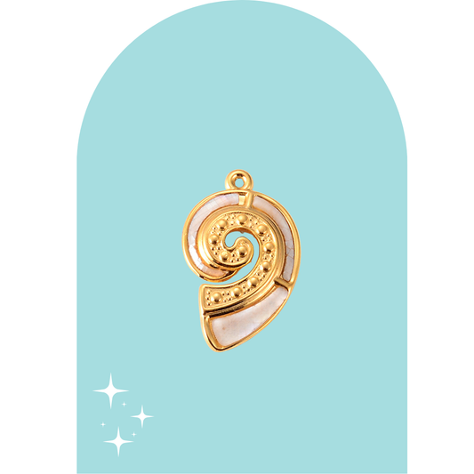 Stainless Steel White Sea Shell Charm
