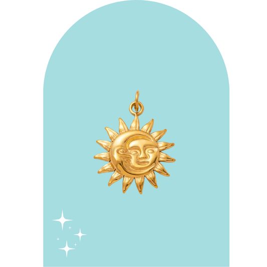 Stainless Steel Moon and Sun Charm