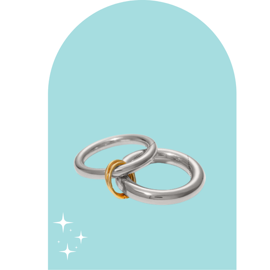Stainless Steel Dual Harmony Ring