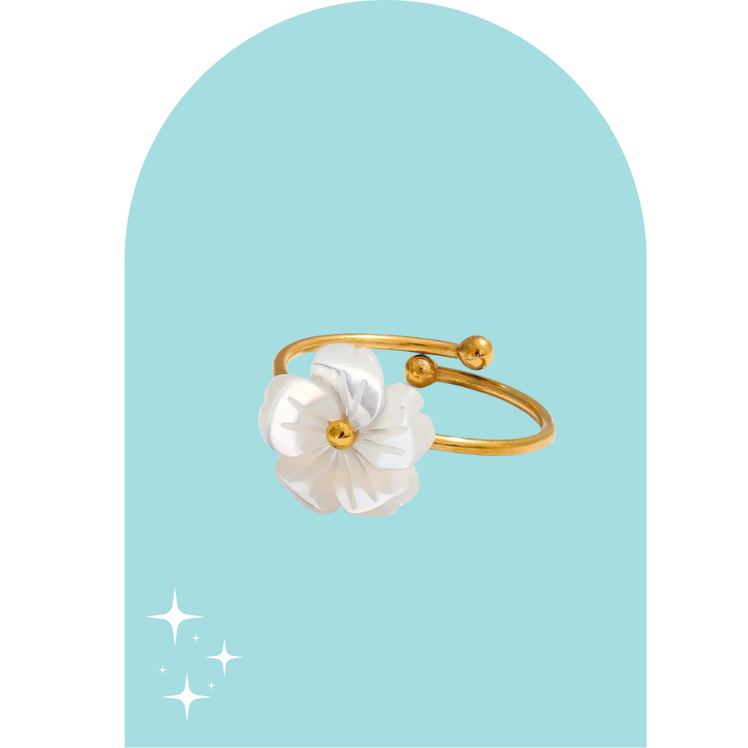 Stainless Steel Flower Ring