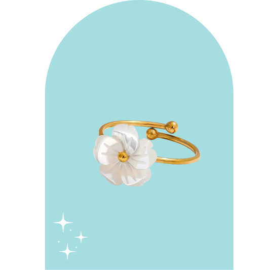 Stainless Steel Flower Ring