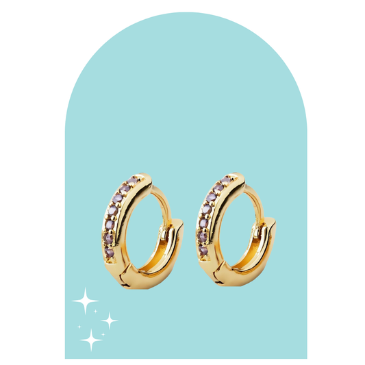 Stainless Steel Gold Drea Huggies