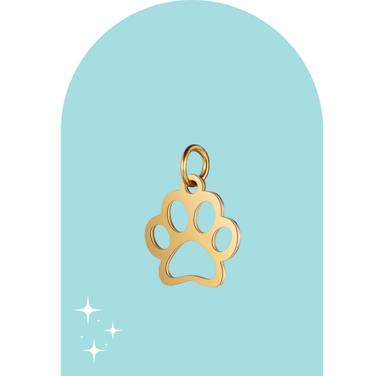 Stainless Steel Dog Paw Charm
