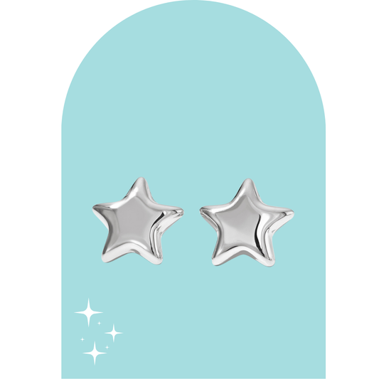 Stainless Steel Star Earrings