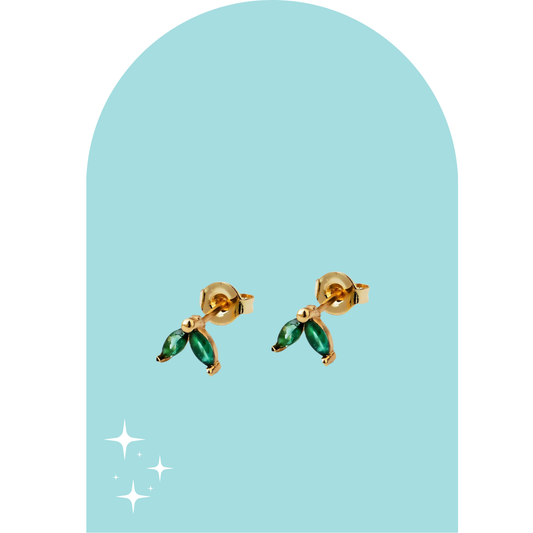 Stainless Steel Gold Drea Studs
