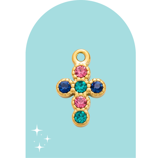 Stainless Steel Colorful Cross