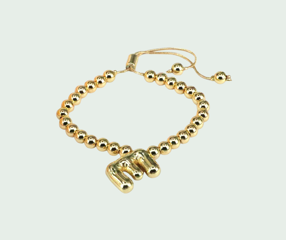 Pulsera  de Inicial Chunky Oro