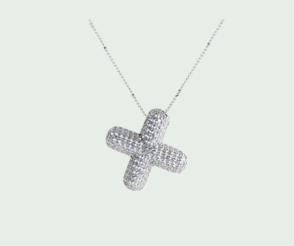 Cadena "Diamond Letter Silver"