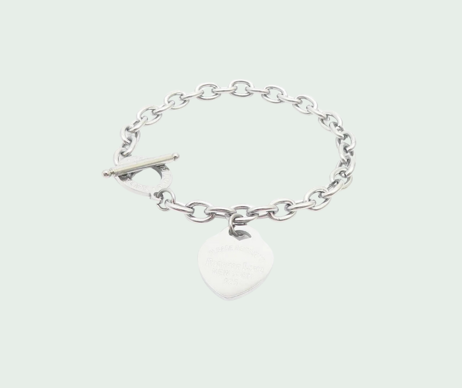 Pulsera de Corazón "Forever Love" Plata/Oro