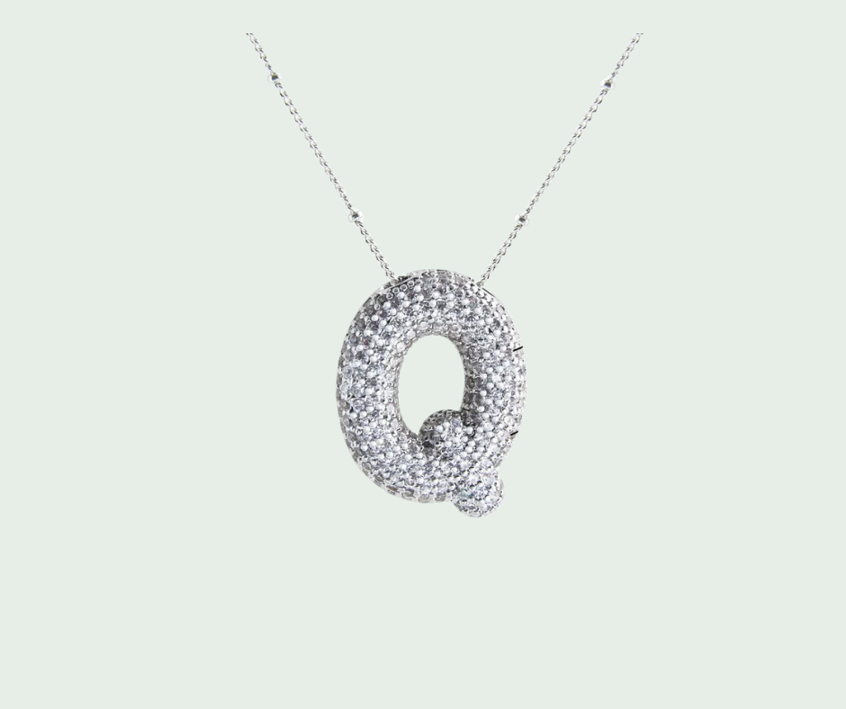 Cadena "Diamond Letter Silver"