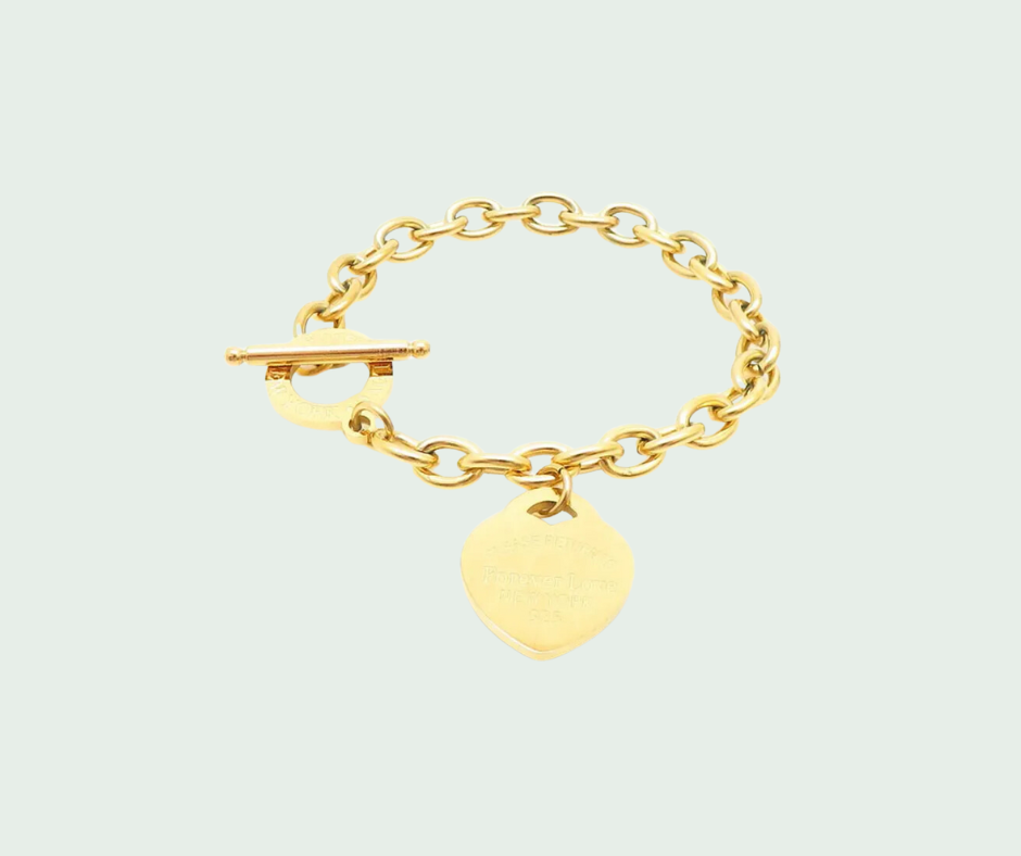 Pulsera de Corazón "Forever Love" Plata/Oro