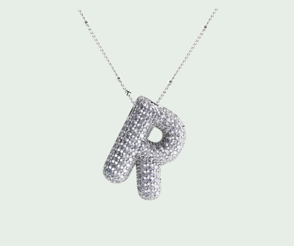 Cadena "Diamond Letter Silver"