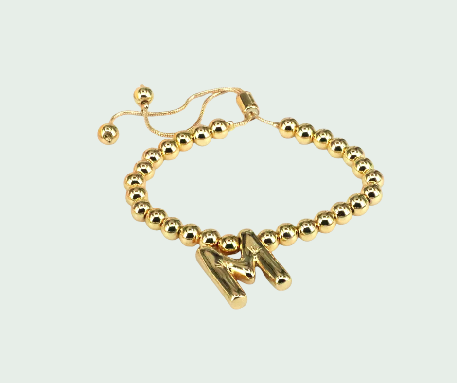 Pulsera  de Inicial Chunky Oro