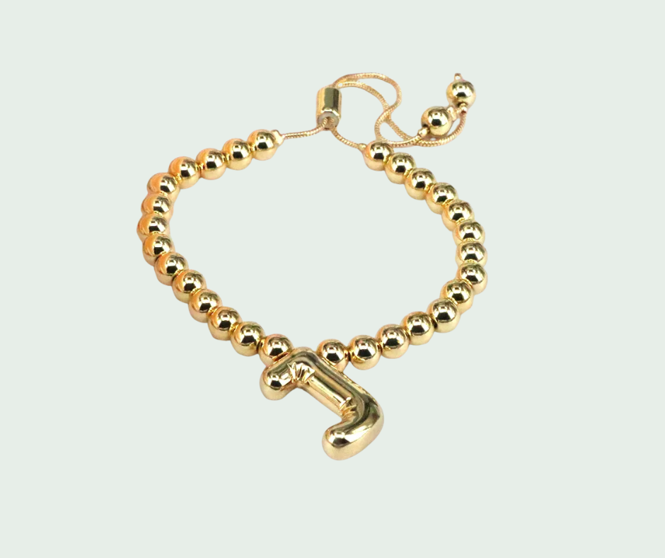 Pulsera  de Inicial Chunky Oro