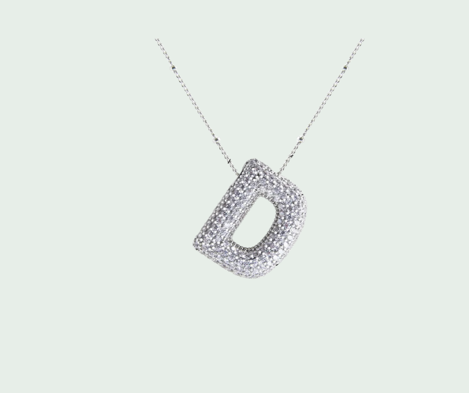 Cadena "Diamond Letter Silver"