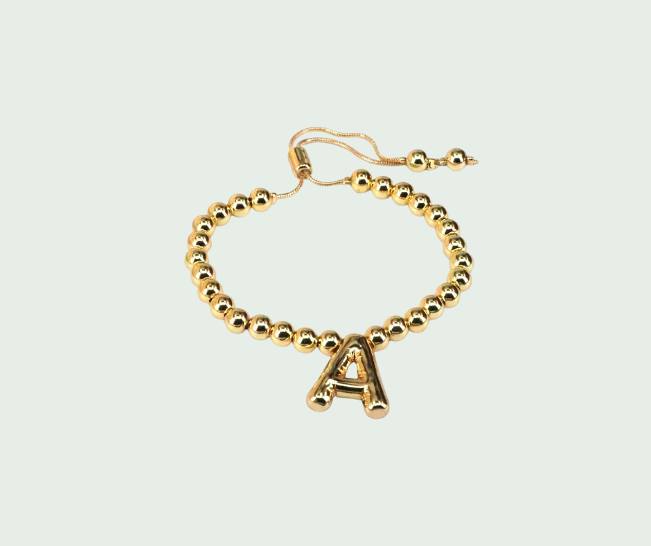 Pulsera  de Inicial Chunky Oro