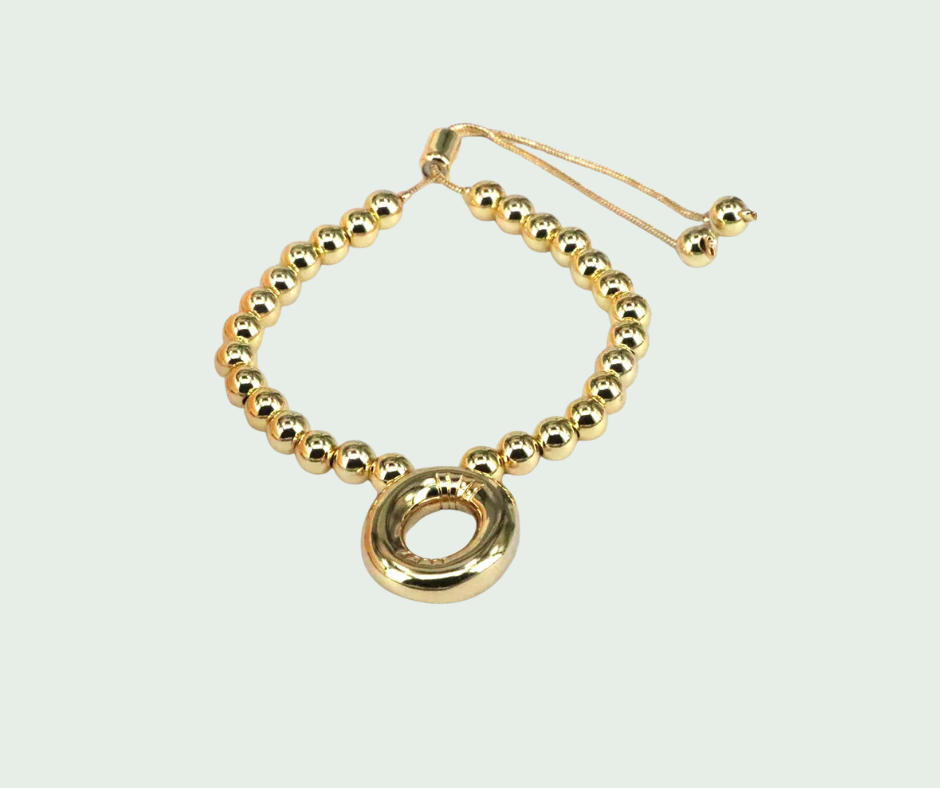 Pulsera  de Inicial Chunky Oro