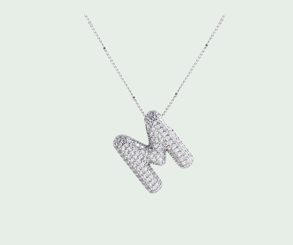 Cadena "Diamond Letter Silver"