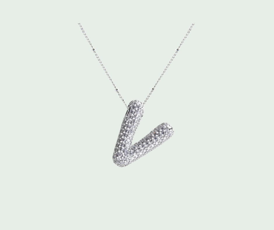 Cadena "Diamond Letter Silver"