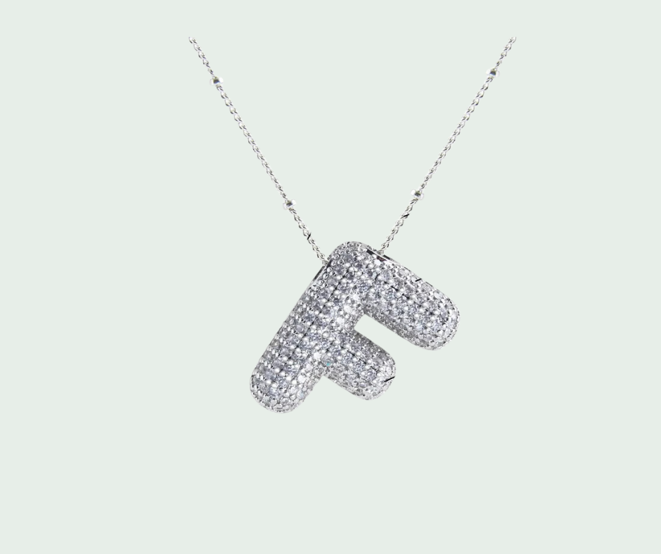 Cadena "Diamond Letter Silver"