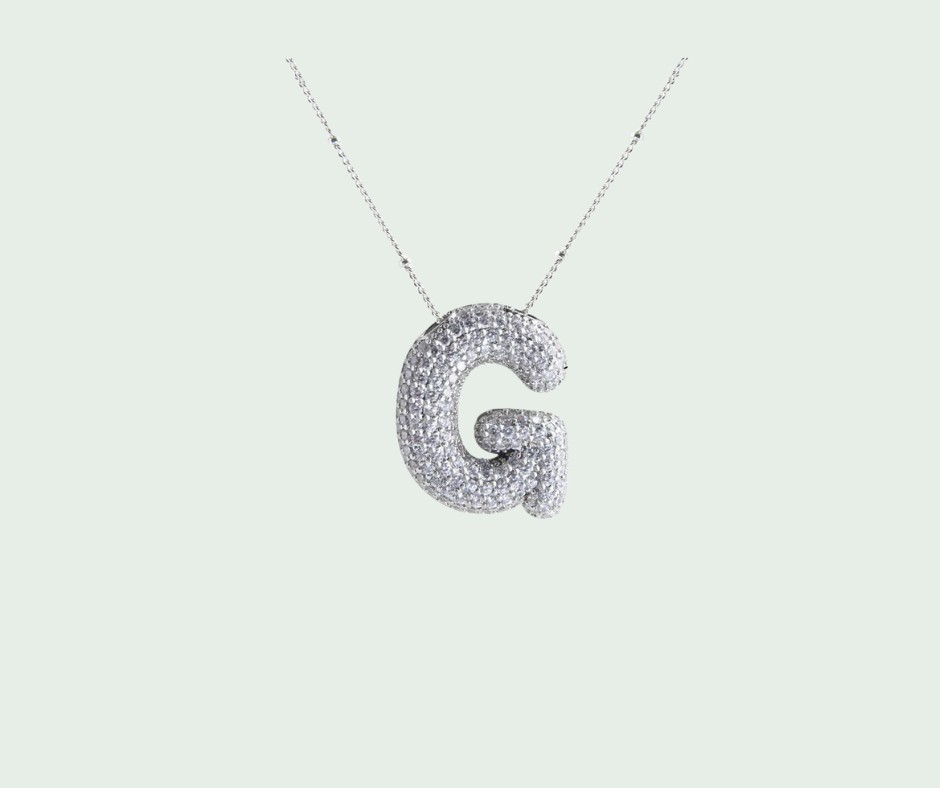 Cadena "Diamond Letter Silver"