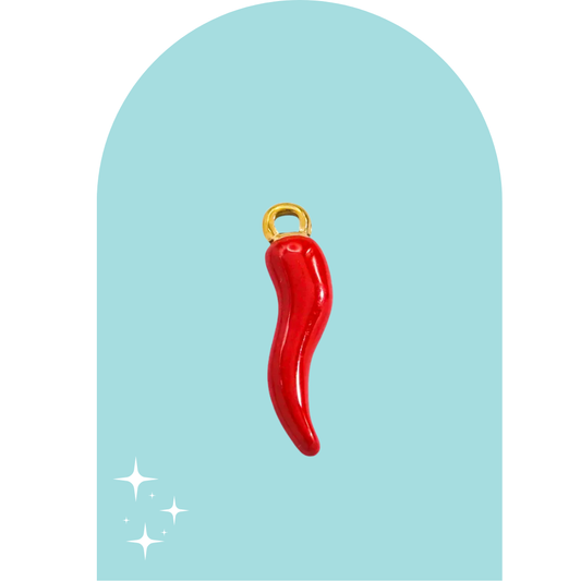 Stainless Steel Red Chili Charm