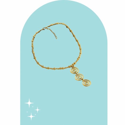 Stainless Steel Spiral Necklace