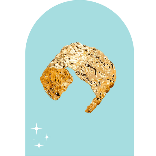 Stainless Steel Golden Storm Bangle