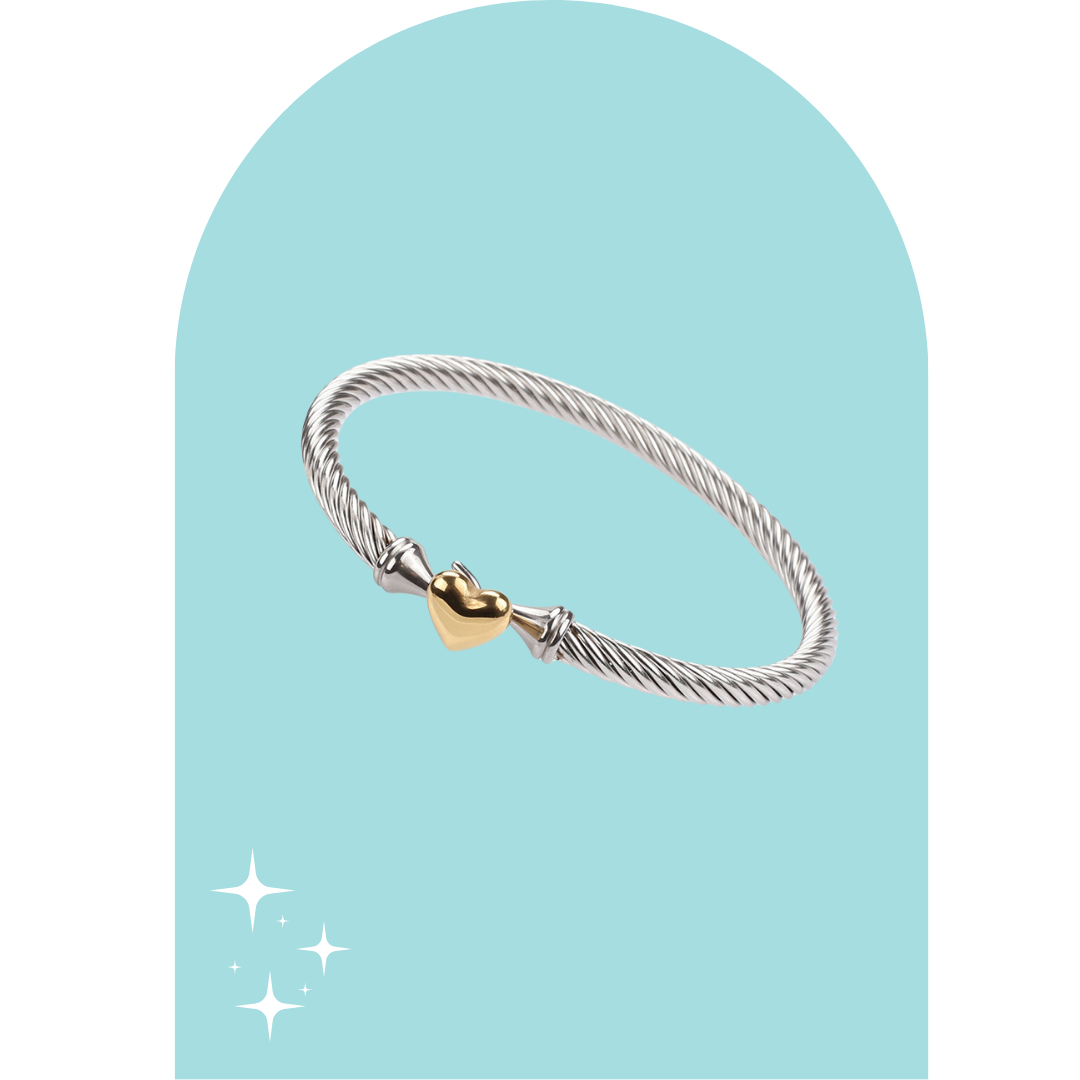 Stainless Steel Love Locket Bracelet