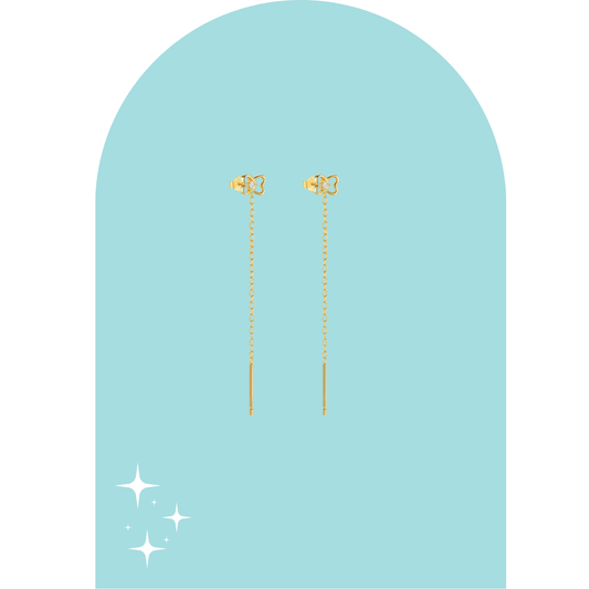 Stainless Steel Golden Breeze Earrings