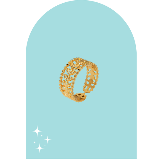 Stainless Steel Encaje Ring