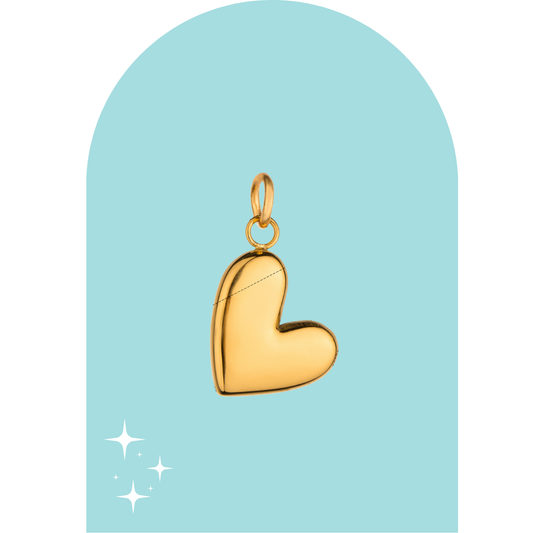 Stainless Steel simple heart charm